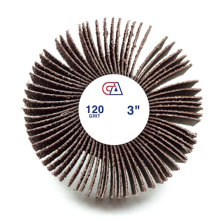 3 X 2 X 1/4 Aluminum Oxide 120 Grit Mounted Flap Wheel